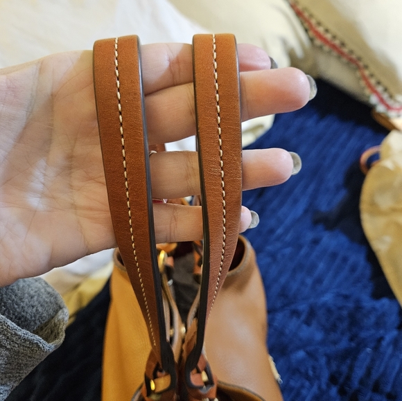Brown Leather Dooney & Bourke Tote Bag - Picture 5 of 13